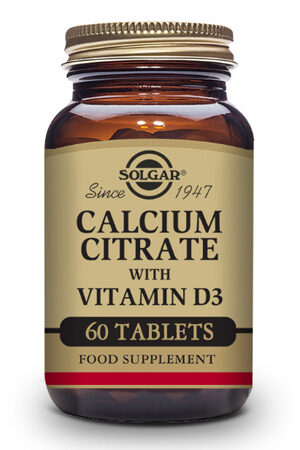 Citrat de Calci amb Vitamina D3 Solgar – 60 Comp