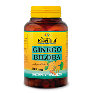 Ginkgo biloba 500 mg. Nature Essential 250 comp