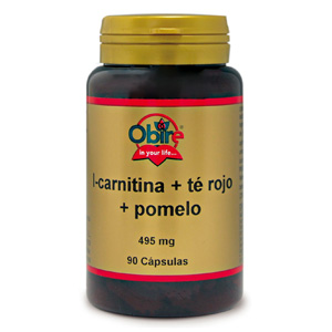 L-carnitina + té rojo + pomelo 495 mg. Obire